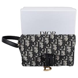 Dior-Saddle Pouch Belt Bag-Blue