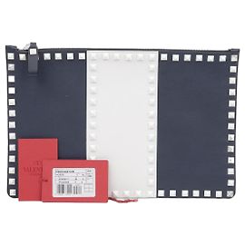 Valentino Clutch Rockstud Blu