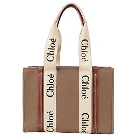 Chloé Woody Medium Tote Bag Braun