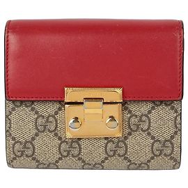 Gucci Paddle Lock Bi-Fold Geldbörse Rot