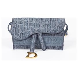 Dior-Saddle Denim Belt Bag-Blue