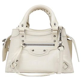 Balenciaga Mini sac à main croisé Neo Classic City Blanc