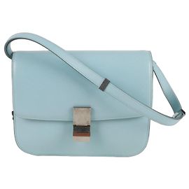 Céline Classic Box Medium Shoulder Bag Blue