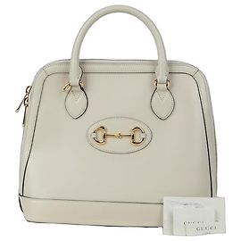 Gucci Medium Tote Bag mit Horsebit Weiß