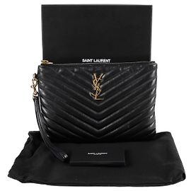 Saint Laurent Monogram Clutch Black