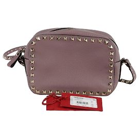 Valentino Bolsa Crossbody Rockstud Roxo