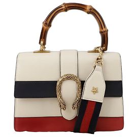 Gucci Bolsa de ombro com alça superior em bambu Dionysus Branco