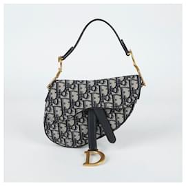 Dior-Oblique Saddle Mini Shoulder Bag-Blue