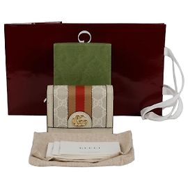 Gucci Ophidia Card Case Wallet White