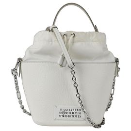 Maison Martin Margiela Pequena bolsa balde de ombro Branco