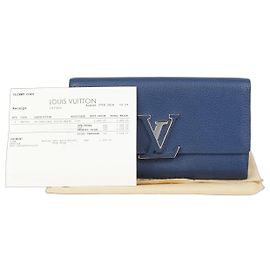 Louis Vuitton Capucines Long Wallet Blue