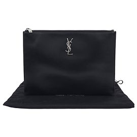 Saint Laurent Pochette pour tablette Monogram Noir