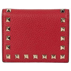 Valentino Rockstud Wallet Red