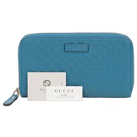 Gucci Microshima Long Wallet Blue