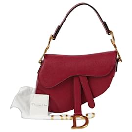 Dior-Saddle Mini Tote Shoulder Bag-Red