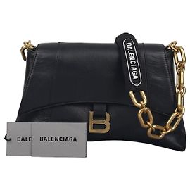 Balenciaga Downtown Small Chain Shoulder Bag Black