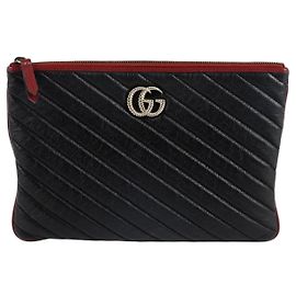 Gucci GG Marmont Clutch Schwarz