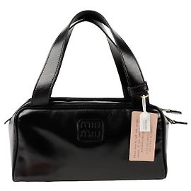 Miu Miu Top Handle Tote Bag Black
