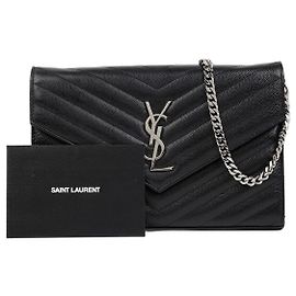 Saint Laurent Borsa a tracolla Monogram Chain Nero