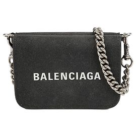 Balenciaga Mini Cash Chain Wallet Black