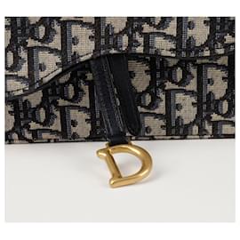 Dior-Saddle Medium Chain Pouch Crossbody Bag-Blue