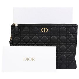 Dior Pochette Quotidienne Large Caro Noir