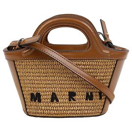 Marni Tropicalia Micro Tote Shoulder Bag Brown