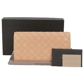 Bottega Veneta Intrecciato Long Wallet Brown