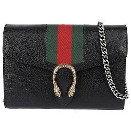 Gucci Borsa a tracolla incrociata Dionysus Chain Nero