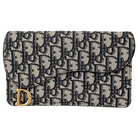 Dior Portafoglio Multi Zip Saddle Blu
