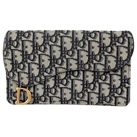 Dior-Saddle Zip Multi Wallet-Blue
