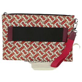 Burberry Clutch con correa de monograma Multicolor