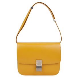 Céline Bolsa de Ombro Medium Classic Box Amarelo