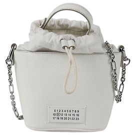 Maison Martin Margiela Kleine Eimer-Tote-Schultertasche Weiß