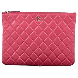 Chanel Classic New Medium Clutch Pink