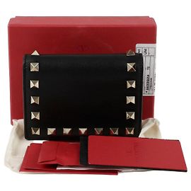 Valentino Rockstud Bi-Fold Wallet Black