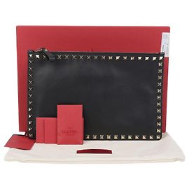 Valentino Rockstud Clutch Schwarz