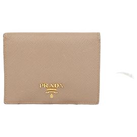 Prada Metal Logo Wallet White