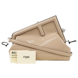 Fendi First Midi Shoulder Bag Brown