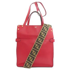 Sac à main Fendi Flip 2-en-1 Rouge Beige