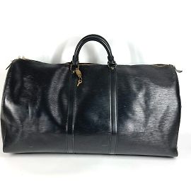 Bolsa de viagem Keepall 60 em couro Epi Louis Vuitton Preto