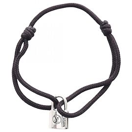 Bracciale Charm Lockit Lahn di Louis Vuitton Nero Argento