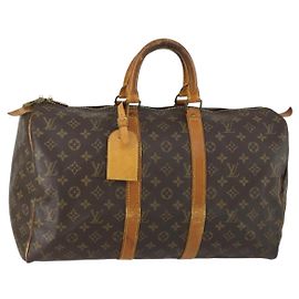 LOUIS VUITTON Bolsa Boston Monogram Keepall 45 M41428 LV Auth 159641 Monograma