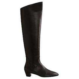 Aeyde Botas de couro marrons Marrom