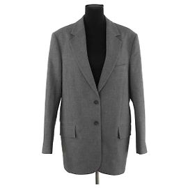 Autre Marque Grauer Wollblazer Grau