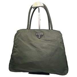 Vintage Prada Nylon Triangle Handbag Green Green