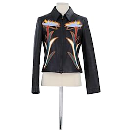 Tory Burch Black leather jacket Black