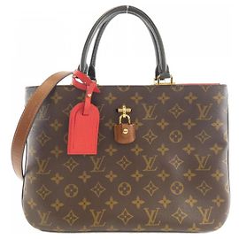 Louis Vuitton Monogram Mille-feuille Handbag Brown Black Red