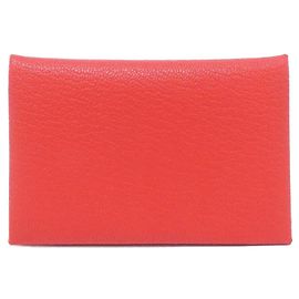 Hermès Visitenkartenetui Hermes Calvi 044166CK Rot