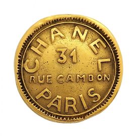 Broche Chanel Cambon Circle Dorado